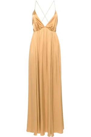 ZIMMERMANN Vestido largo de seda con espalda abierta