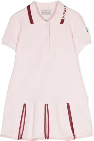 Moncler Vestido estilo playera tipo polo con logo bordado