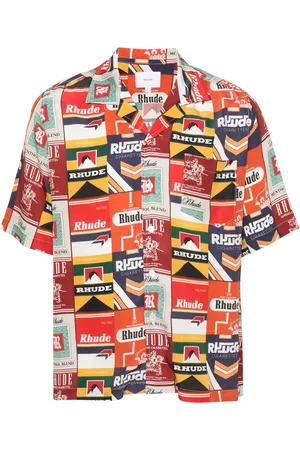Rhude Camisa bowling con estampado Cigarette