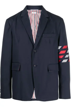 Thom Browne Blazer con detalle de rayas y botones