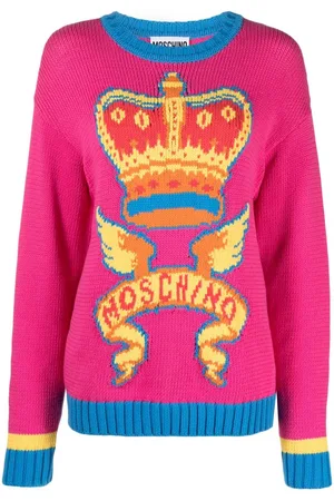 Moschino Suéter tejido con logo en intarsia