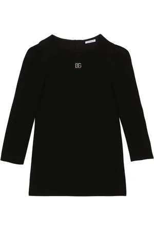 Dolce & Gabbana Vestido manga larga con bordado DG