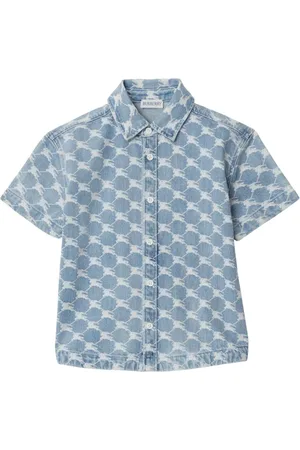 Burberry Camisa de mezclilla con estampado Equestrian Knight