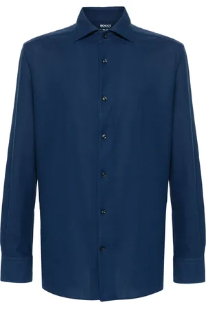 Boggi Milano Camisa de piqué manga larga