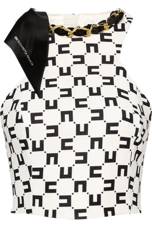 Elisabetta Franchi Camiseta con monograma estampado