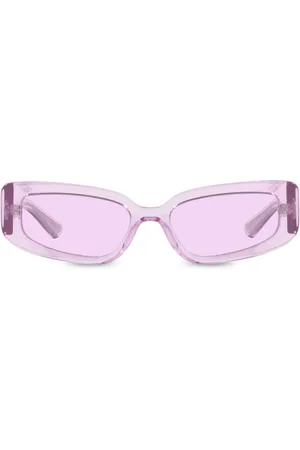 Dolce & Gabbana Lentes de sol transparentes con armazón rectangular