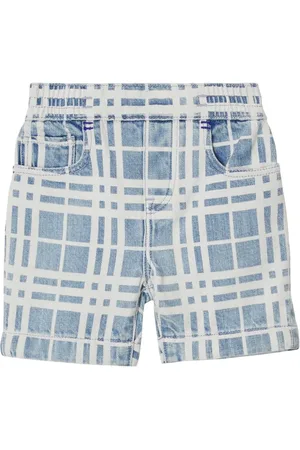 Burberry Shorts de mezclilla con motivo de cuadro IP