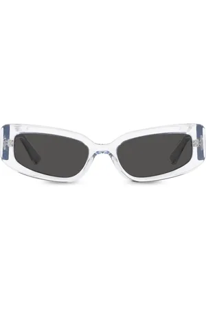 Dolce & Gabbana Lentes de sol transparentes con armazón rectangular