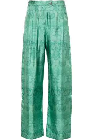 PIERRE-LOUIS MASCIA Pantalones anchos con estampado floral