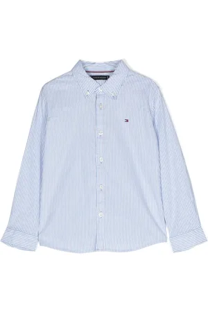 Tommy Hilfiger Camisa con rayas estampadas y logo bordado