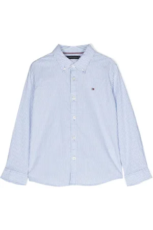 Tommy Hilfiger Camisa con rayas estampadas y logo bordado