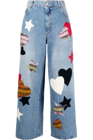 Marni Pantalones rectos con parche de corazón