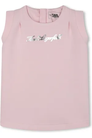 Karl Lagerfeld Vestido sin mangas con logo estampado