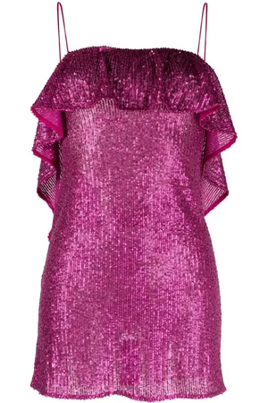PNK Vestido corto con espalda descubierta y lentejuelas