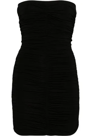 PNK Vestido corto con volantes y diseño strapless