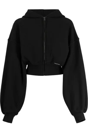 Alexander Wang Hoodie corta con cierre