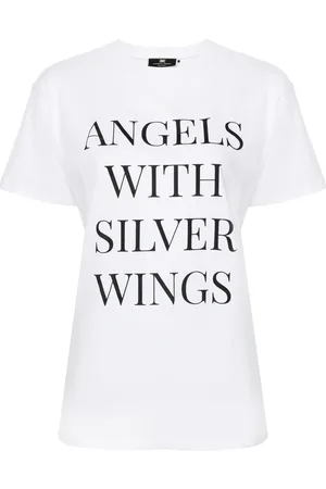 Elisabetta Franchi Playera con eslogan estampado