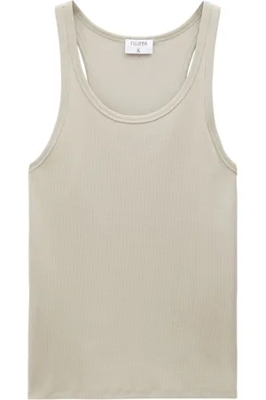 Filippa K Camiseta de tejido fino de canalé con espalda de nadador