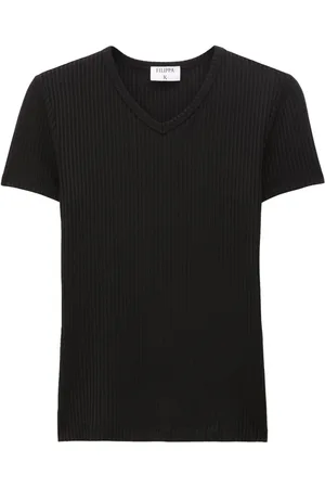 Filippa K Playera tejida de canalé con cuello en V