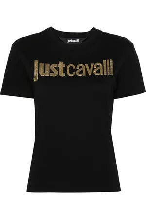 Roberto Cavalli Playera con logo estampado