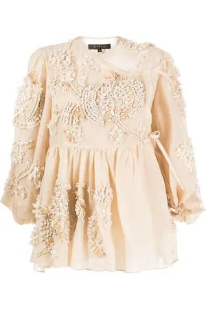 BIYAN Blusa con bordado floral