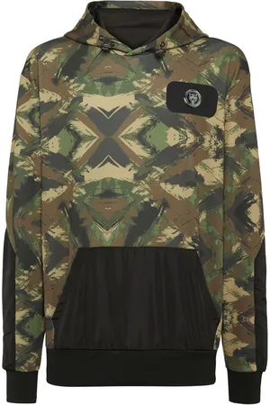Philipp Plein Hoodie con estampado militar