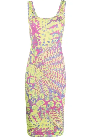 VERSACE Vestido sin mangas con estampado abstracto