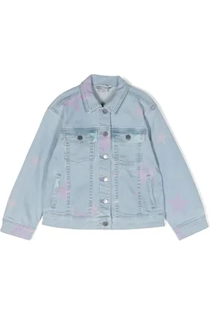 Stella McCartney Chamarra de mezclilla con estrellas estampadas