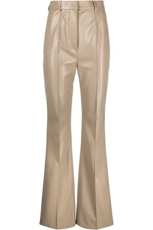 Nanushka Pantalones rectos Leena con tiro alto