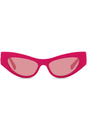 Dolce & Gabbana Lentes de sol con armazón estilo mariposa y placa del logo