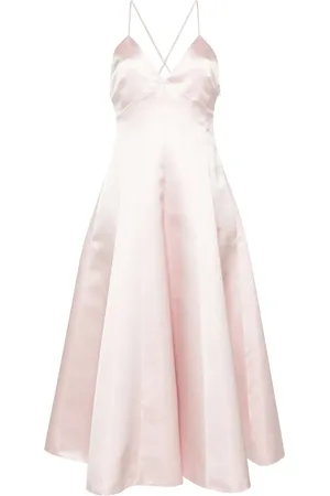 Serafini Vestido midi con cuello en V