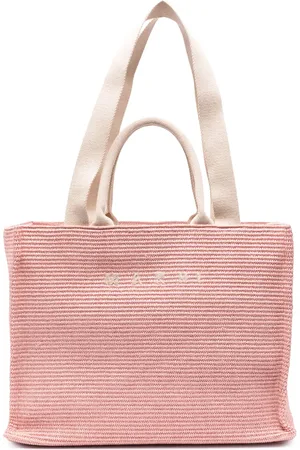 Marni Tote de rafia con logo bordado