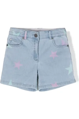Stella McCartney Shorts de mezclilla con estrellas estampadas