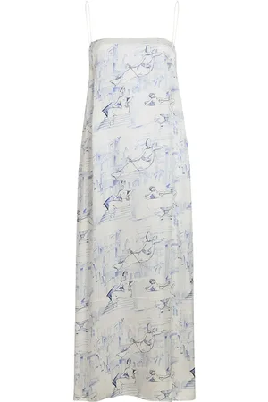 Khaite Vestido midi con estampado Sicily illustration