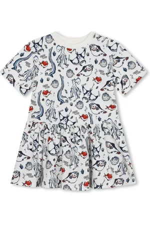 Kenzo Vestido con estampado de océano