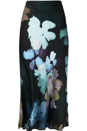 Paul Smith Falda midi con diseño acampanado y estampado floral