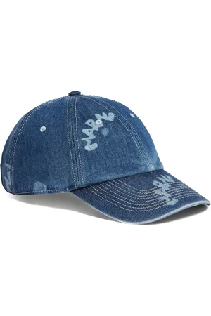 Marni Gorra de mezclilla con logo estampado