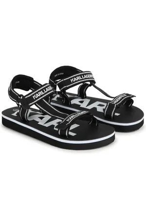 Karl Lagerfeld Sandalias con puntera abierta y logo estampado