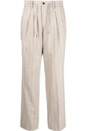 MAN ON THE BOON. Pantalones de franela a rayas