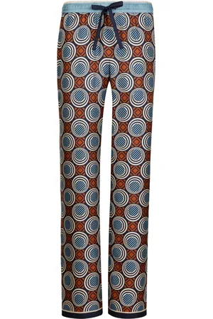 Dolce & Gabbana Pantalones de pijama de seda con estampado geométrico