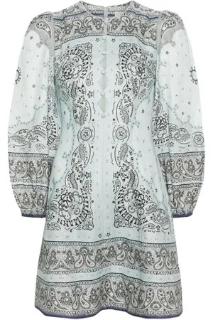 ZIMMERMANN Vestido corto con estampado de bandana
