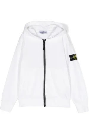 Stone Island Hoodie con cierre y motivo Compass