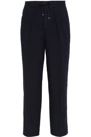 Brunello Cucinelli Pantalones con cordones en la pretina