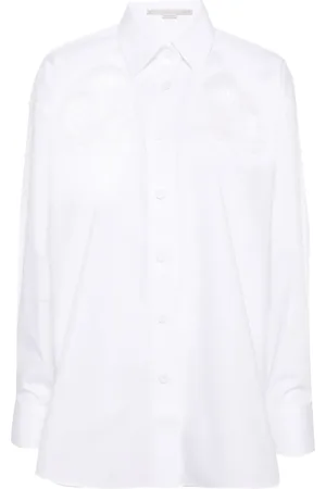 Stella McCartney Camisa con detalle de bordado inglés