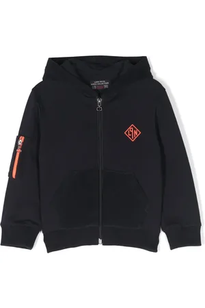 Lapin House Hoodie con cierre y logo estampado