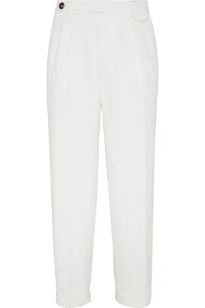 Brunello Cucinelli Pantalones de vestir con tiro medio