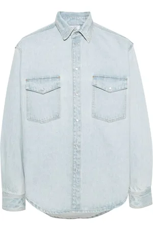 Vetements Camisa de mezclilla con efecto lavado