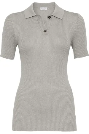 Brunello Cucinelli Playera tipo polo manga corta