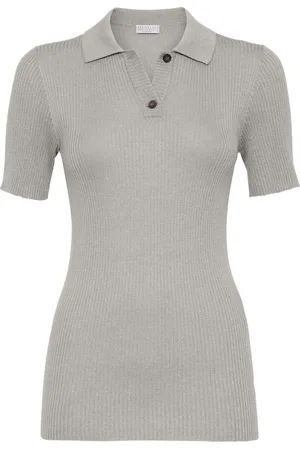 Brunello Cucinelli Playera tipo polo manga corta