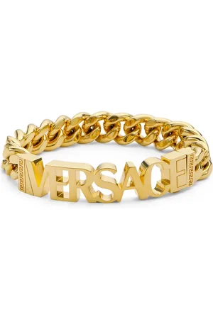 VERSACE Pulsera con efecto pulido y letras del logo